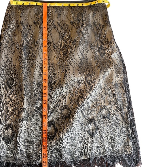 Ann Taylor Black and Silver Lace A-Line Skirt - Picture 3 of 6